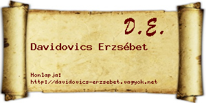 Davidovics Erzsébet névjegykártya